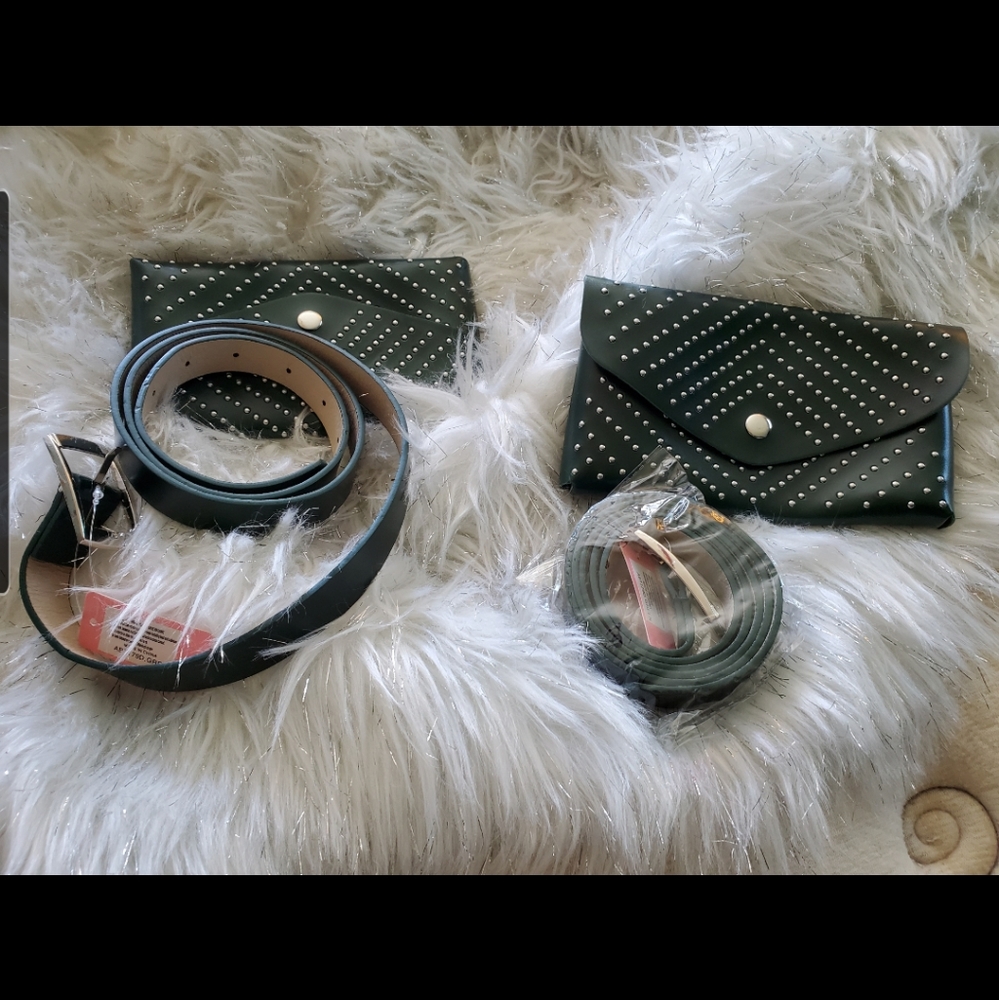 Trendy by jo berry  handsome pine green belt bags